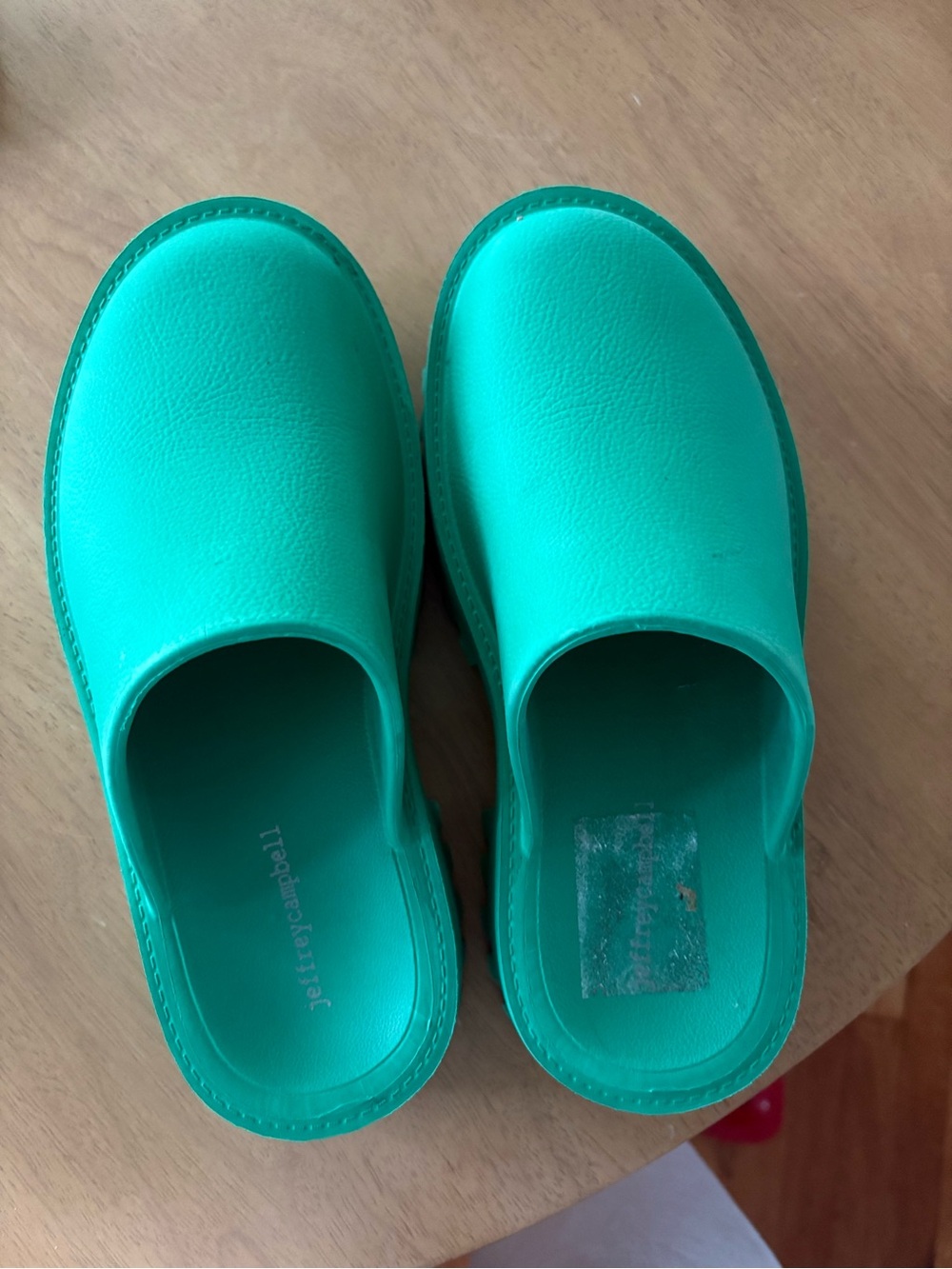 Jeffrey Campbell Bright Teal Slip-On Clogs